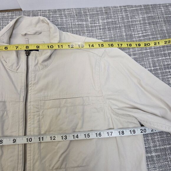 GAP Utility Jacket Women's S Ivory Cotton Cinched Waist - Picture 7 of 14